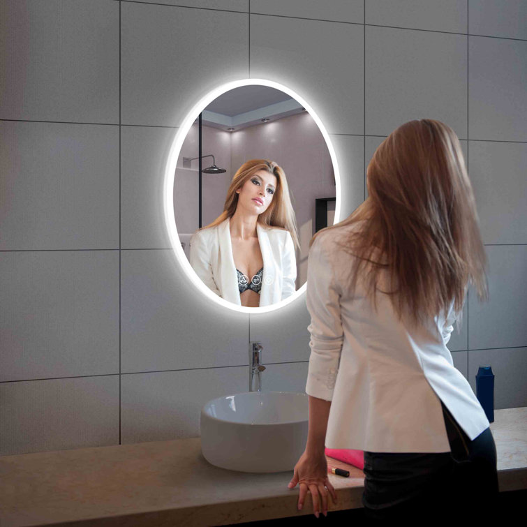 Brayden Studio Portsmouth Lighted LED Mirror with Defogger